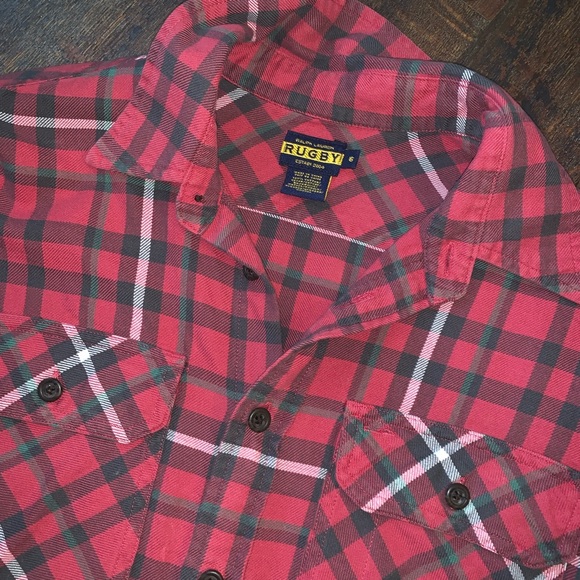 🔥HOST PICK🔥 VNTG Rare! Rugby Ralph Lauren pyrex vision flannel - Picture 4 of 7